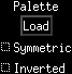 Optionsmen� Light/Rendering - Palette